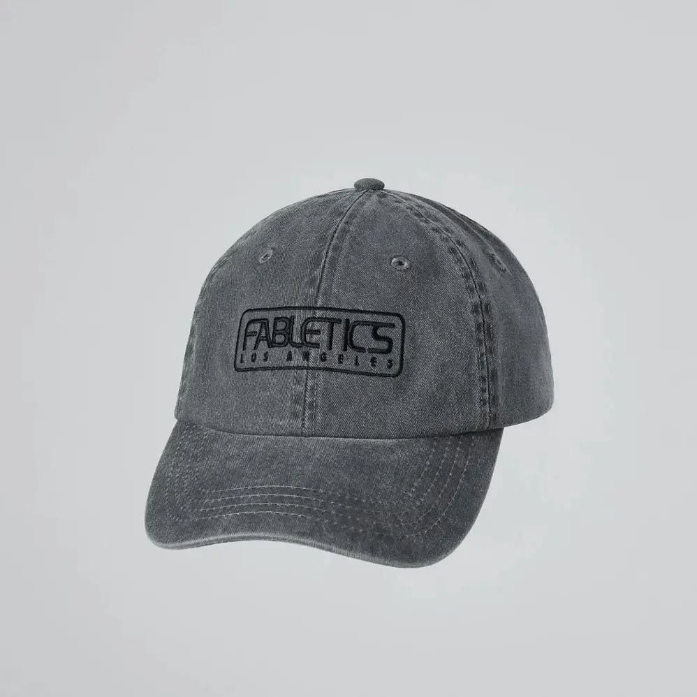 Fabletics Unisex The Dad Hat Gray with Logo and Adjustable Strap Fabletics Unisex The Dad Hat Gray with Logo and Adjustable Strap