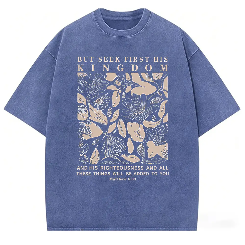 Washed T-shirt-Blue