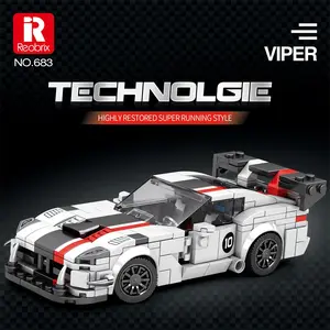 Reobrix Speed Viper Supercar Model Kit – 419PCS Race Car Building Blocks for Kids and Parents, Ideal Birthday or Holiday Gift Age 6+