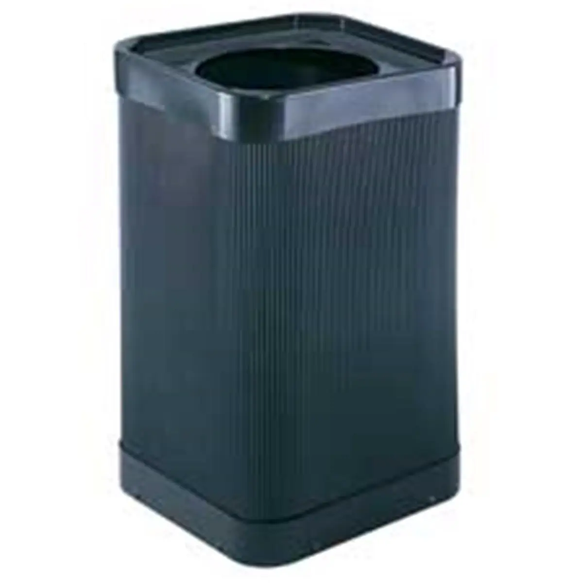 212 MAIN Rectangular Polyethylene Waste Bin, UV-Resistant for Indoor/Outdoor Use with 12" Top Opening and Graphic Display, SAF9790BL, Black, Trash Bin, Plastic Garbage Bin