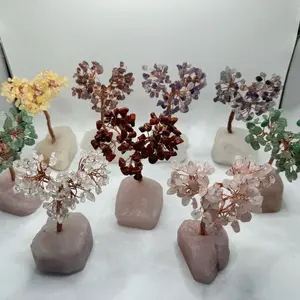 Crystal Money Tree ~ Clear Quartz, Citrine, Dream Amethyst, Green adventurine, etc magic Chakra Healing of Life Crystals