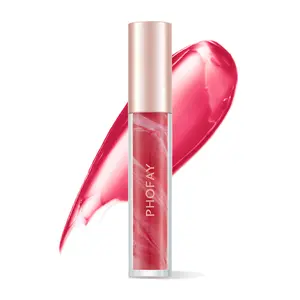 PHOFAY Rose Blooming Hydrating Lip Gloss every day wear
