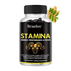 Bcuelov Maca Health Supplement with Saw Palmetto, Ginseng, L-Arginine, Supports Energy, Endurance, Performance,120 Capsules