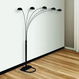 1pc Modern Design Classic Peacock Shade 82" Floor Lamp Black Living Room On-Site brass  lighting bedroom decor living room decor new  lights accent light china  products outdoor solar post light garden decor light UV Print LED Neon Skull Light
