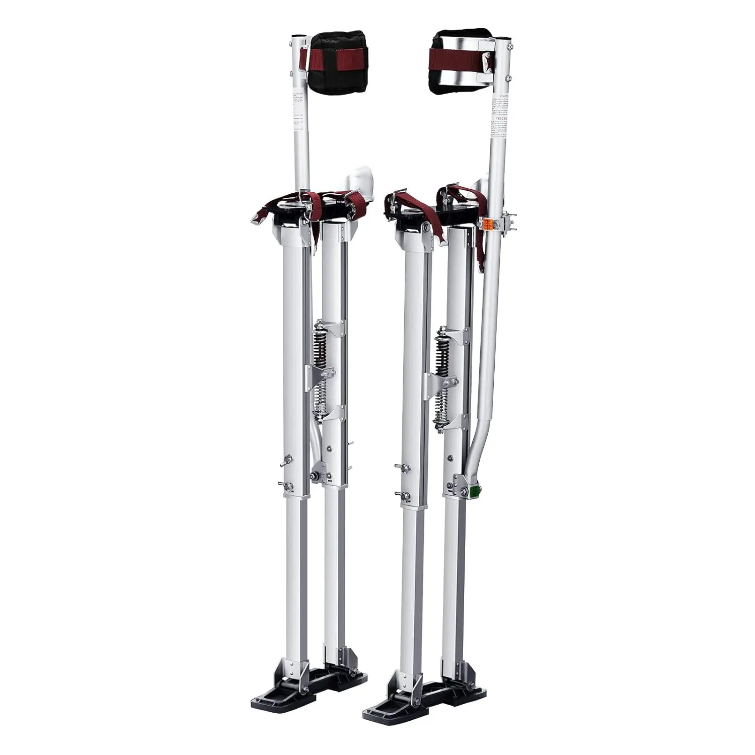 VEVOR Drywall Stilts, 36''-50'' Adjustable Aluminum Tool Stilts with Protective Knee Pads, Durable and Non-Slip Work Stilts for Sheetrock Painting, Walking, Taping, Silver
