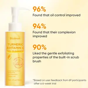 Vitamin C Gel Cleanser, 4 Fl Oz Gentle Daily Facial Wash for Brightening Moisturizing Antioxidant, Radiant Skin Hydrating Cleanser for All Skin Types