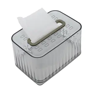 Unique Bargains 1 Pc Clear Tissue Box Cover for Bedroom Table
