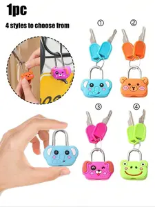 Cute Cartoon Animal Padlocks with Keys - 4 Styles Available. Portable travel luggage locks Anti Theft Lockable suitable for suitcases, backpacks, and lockers. The durable metal construction makes them suitable for travelers and outdoor enthusiasts