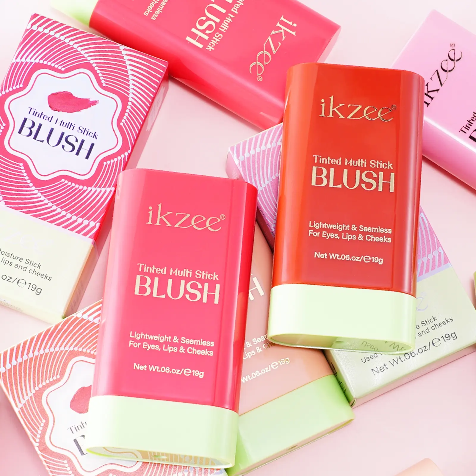 Ikzee Multi-Functional Blush Stick, Versatile Makeup Tool for Cheeks and Lips, Perfect for Quick and Easy Application