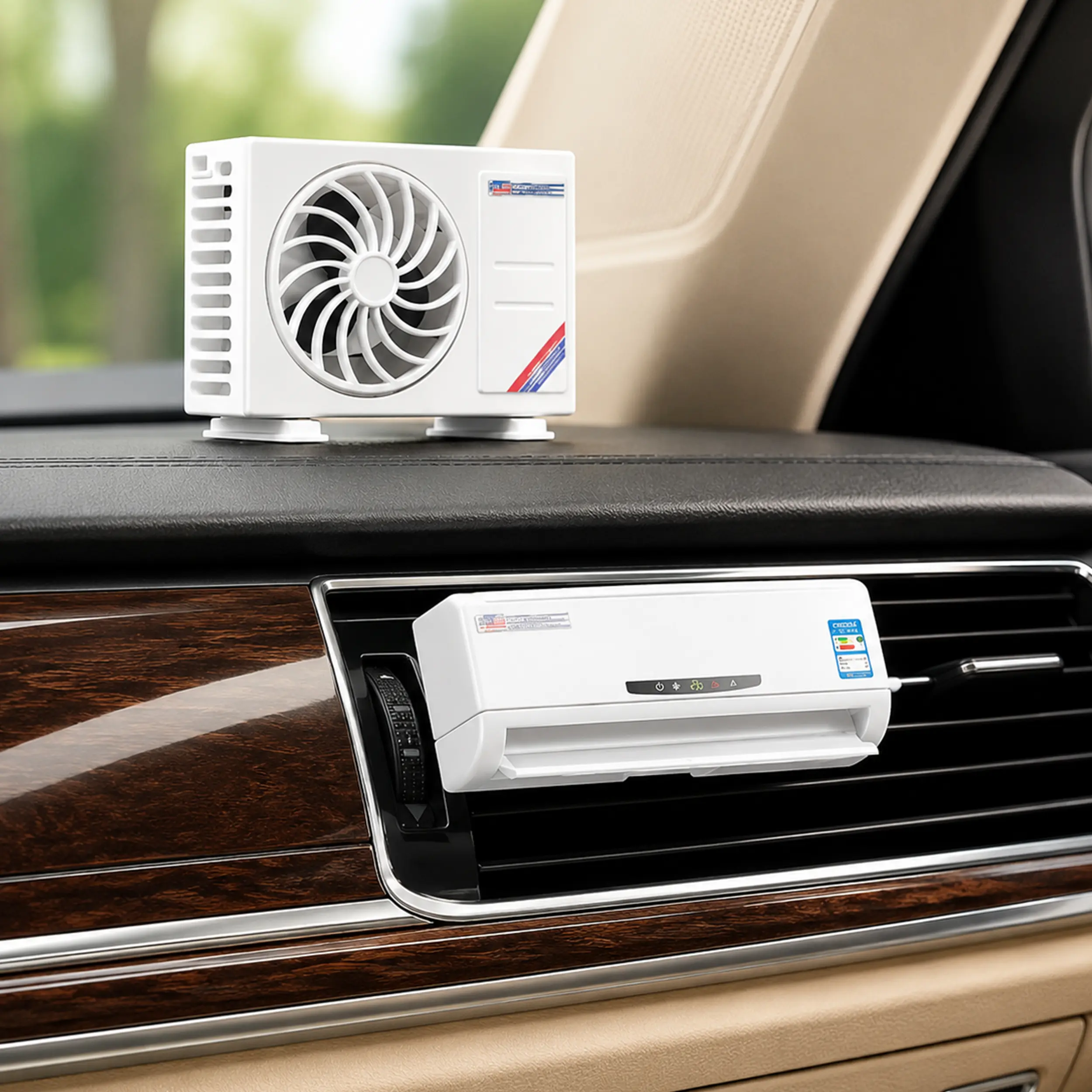 Solar Powered Car Air Freshener, Air Conditioning Vent Clip Aromatherapy with Auto Rotating Fan Blade, Creative Car Interior Odor Remover, Long-Lasting Deodorizer, Decorative Gift for Men Women