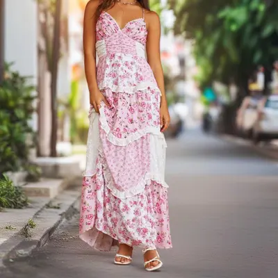 chinese dress ladies A Line Sweetheart Neck Light Pink Long Lace Prom Dress, Light Pink Lac   morievent