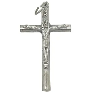 Silver Crucifix Medal 1 1/2"