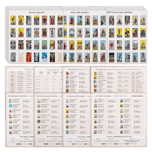 420 PCS Mini Tarot Stickers for Journaling, 1.25" x 0.78" Tarot Card Stickers Based on Rider Waite Tarot Deck, 8 Tarot Cheat Sheet Included