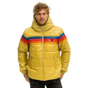 4 STRIPE LUXE TREKKER JACKET - GLOSSY KHAKI