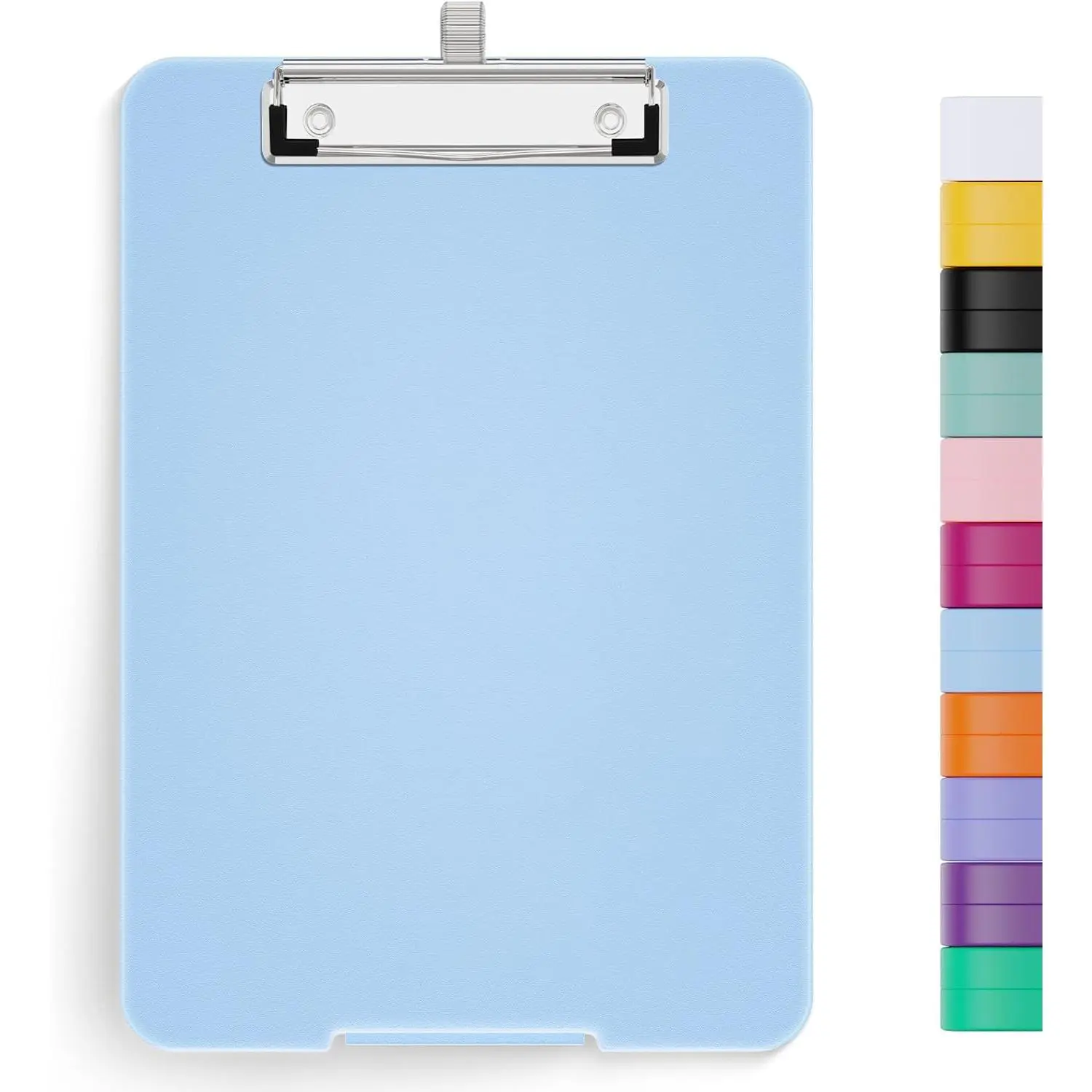 A5 Clipboard with Storage, 6 x 9''  Clipboards Foldable Storage, Plastic Clipboards Foldable, Office Supplies, School Supplies, Menu clipboards for Work, Blue Clip Board Box.