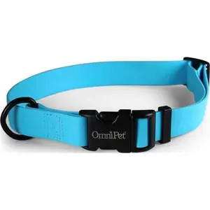 Leather Brothers 19143-LBL 0.75 x 14 x 20 in. Carnival Biothane Dog Collar, Light Blue