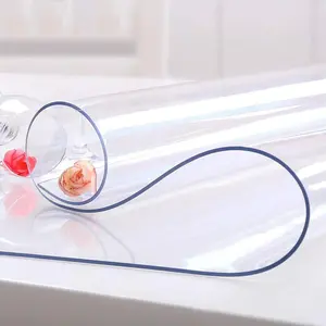 Eco-Friendly 1.5mm Clear Tablecloth | Solar-Recycled PVC | Perfect for Farm-to-Table Organic Dining Scratch Cutting Resistant