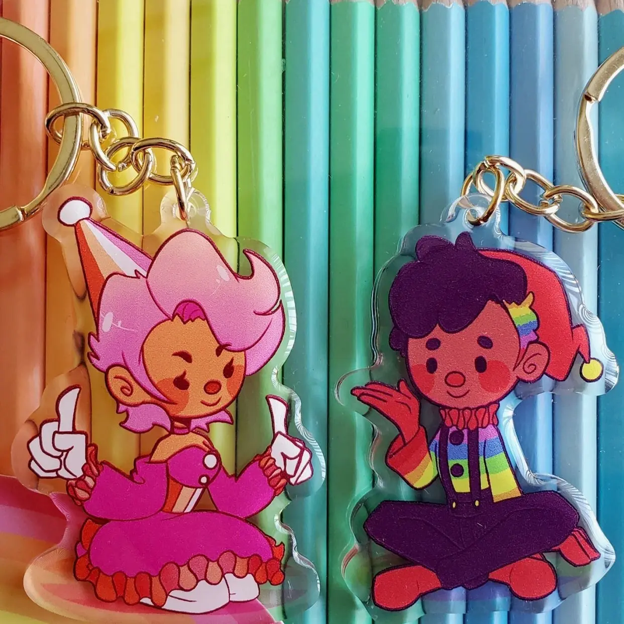Pride Clown Keychains