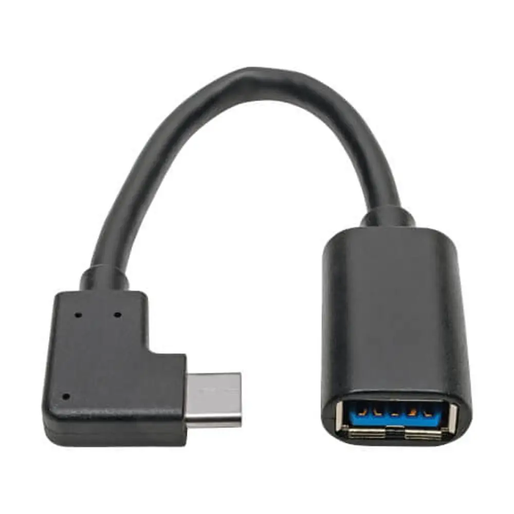 Eaton Tripp Lite series USB-C to USB-A Adapter (M/F), Right-Angle C, USB 3.2 Gen 1 (5 Gbps), Thunderbolt 3 Compatible, 6-in. (15.24 cm)