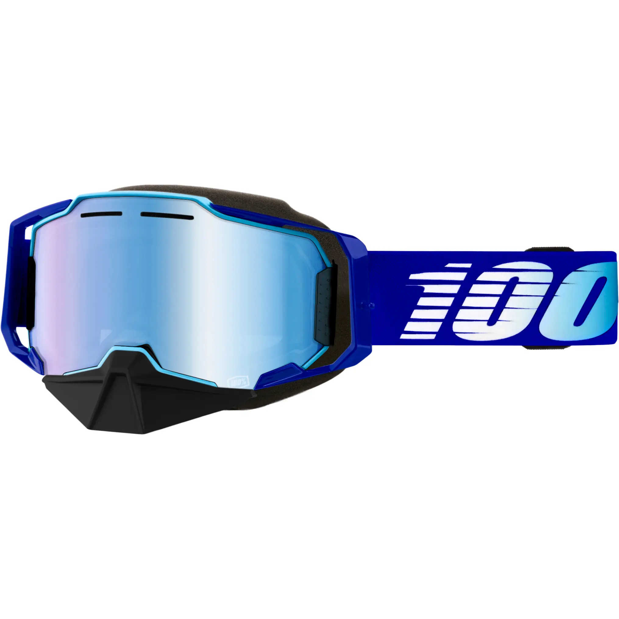 Armega Snowmobile Goggle Blue W/ Blue Mirror Lens