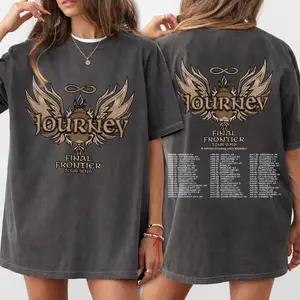 Journey Final Frontier Tour 2026 T-Shirt, 2 Sided Vintage Rock Graphic Tee Hoodie & Sweatshirt, 90s Style Unisex Cotton Retro Comfortable – Concert Gift for Fans SKX