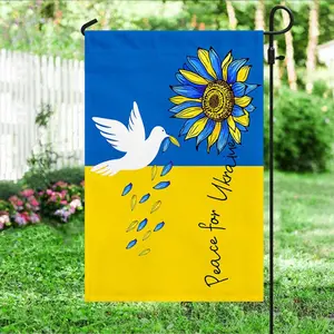 Peace For Ukra1ne Flag, Flag for Outdoor, Stand with Ukra1ne Garden Flag, Support Ukra1ne House Flag, Ukra1ne House Banner, Ukra1nian Flag House Banner