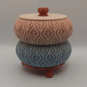3D Printed Jewelry Box - Stackable - Organizer for Earrings, Bracelets ect. - Leaf Design