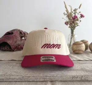 Ballpark Mom Puff Hat, 3D Embroidery, Baseball Softball Mom Cap
