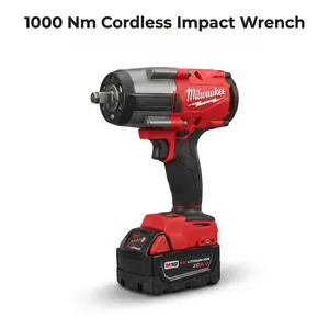 Milwaukee M18 FMTIWF12 18V Brushless Cordless 1/2 Drive Impact Wrench for Truck Tires, Steel Structure Installation and Mechanical Maintenance, 1000Nm High Torque Output, Variable Speed Trigger, 4 Impact Modes, Compact Body Design kit