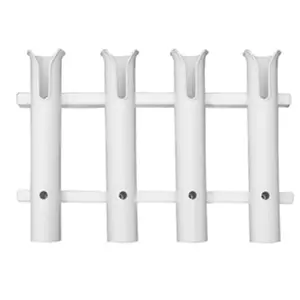 TACO Metals P03-064W 4-Rod Durable Poly Rod Rack - White, Fishing Taco Metals Boating Accessories