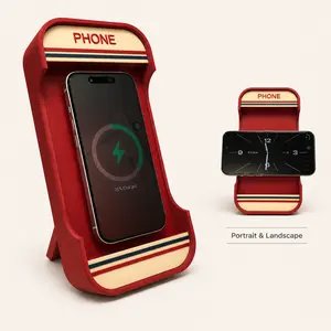 Phone Charger Stand for iPhone – Retro Payphone MagSafe Dock