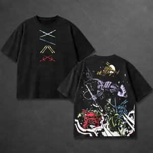 Retro TMNT Jumbo Double Printed Unisex Oversize Acid Washed Cotton Hoodie, Sweatshirt, Tee - Teenage Mutant Ninja Turtles TV Series Movie Graphic Design Unisex Top Cotton Streetwear T-Shirt Clothes