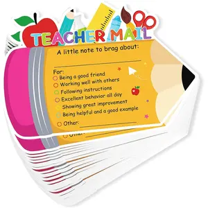 50 count Teacher Mail Notes to Parents, Double-Sided Happy Mail from Teacher, Brag Cards for Students Behavior Classroom  Haves to Send  for   Elementary School Supplies