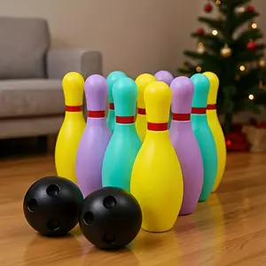 Decompress A Traditional Sports Toy Set for Children That Includes Color Bowling, Designed for Both Indoor And Outdoor Use, Perfect for Parent-Child Interactive Puzzle Competitions And for party Games.
