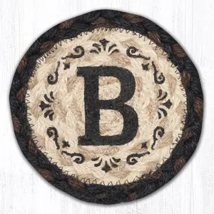 212 MAIN Tableware Monogram-Printed Coaster, 5x5 in, Model IC-313 B