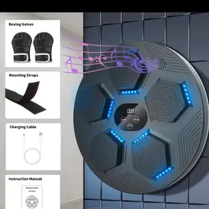 Musical Boxing Machine with Gloves, Smart Training Target, Easy to Install, High Quality Electronic Agility Training Equipment