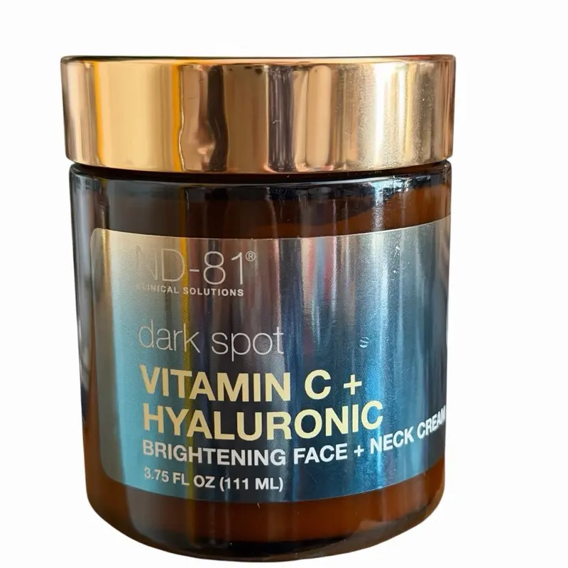 Brightening Face & Neck Cream with Vitamin C and Hyaluronic Acid - Dark Spot Corrector, Skincare Moisturizer, Moisturizers 3.75 Fl oZ (111ML)