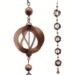 Rotating Rain Chain, Hanging Wind Chime, Garden Outdoor Decoration, Hanging Rainwater Collector Chain, Air Garden Decoration, Window Decoration