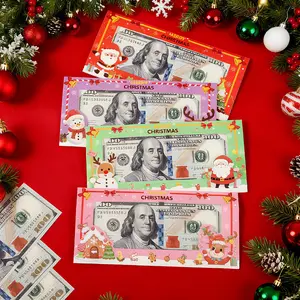 12pcs Christmas money cards with Santa Claus, snowman and gingerbread designs - colorful paper cash holders, fun party cards, holiday gifts, DIY decorations and surprise presents, Christmas decor