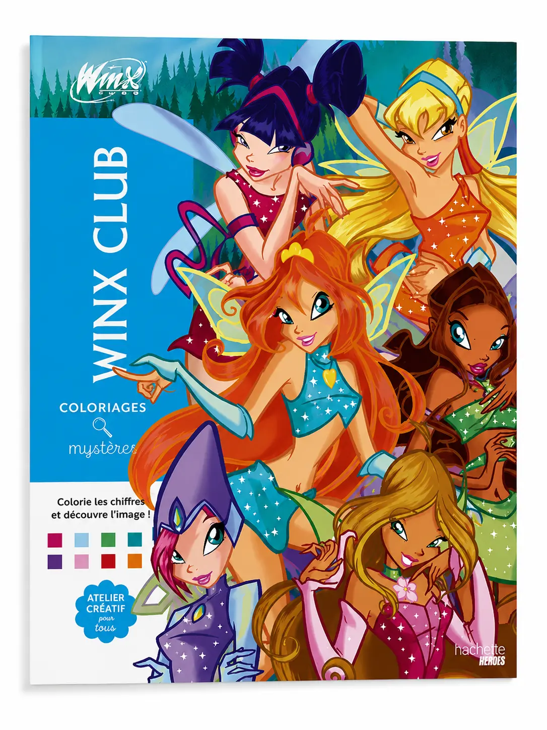 Winx Club Mistary Coloring Book - Color by Number ana Reveal the Image - Franch Edition