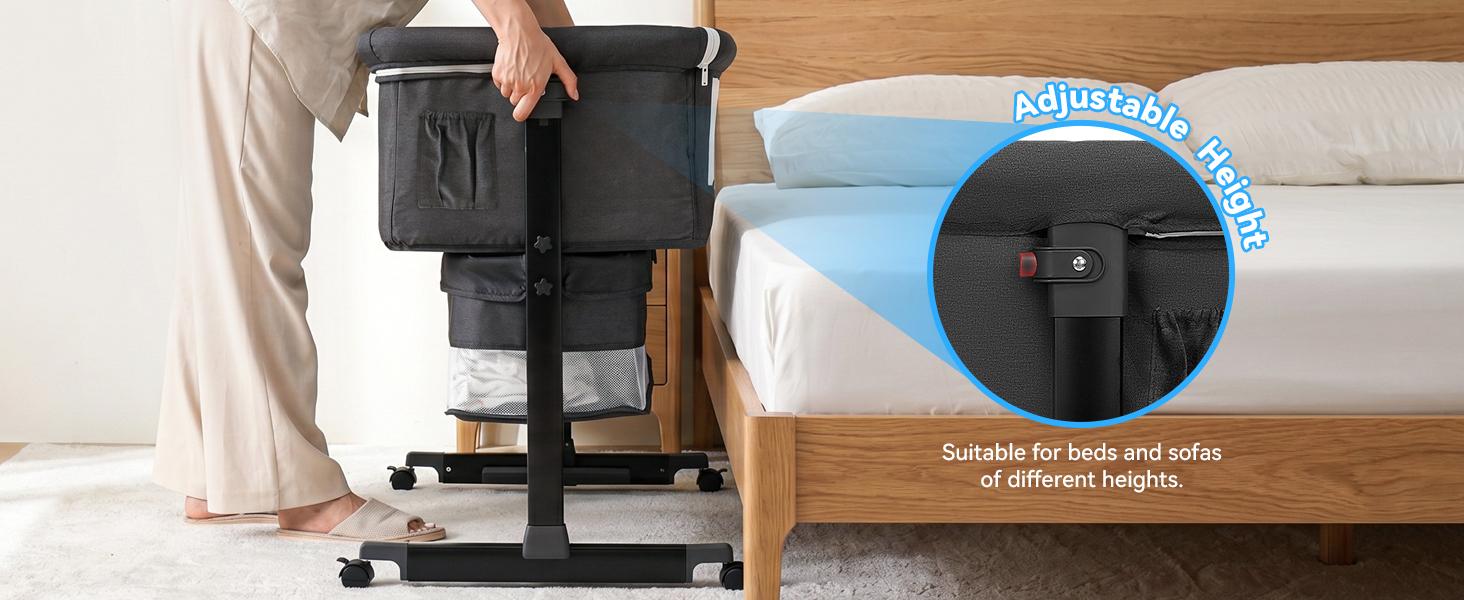 Baby Bassinet, Baby Basinet Bedside Sleeper, Easy to Fold Portable Crib Side Bassinet new Style Girl/boy bassinets