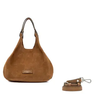 Dua Caramel Leather Hobo Bag