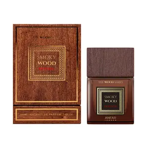 Anfar The Wood Series - Smoky Wood Intense - Amber Spicy Mens Cologne - Opens with Nutmeg, Cinnamon, Cardamom, Grapefruit, and Mint - 3.4 oz