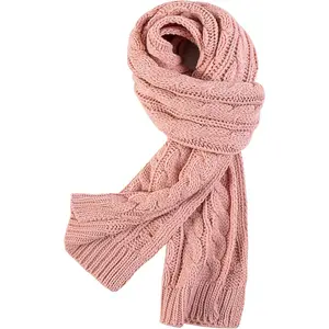 Women's Big Knit Scarf Winter Warm Long Wrap Cashmere  Thick Winter Large Chunky Scarf for Women