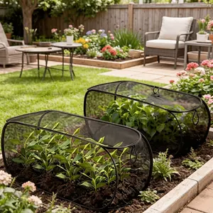 Raised Garden Bed Covers, Mesh Crop Cage, Pop-Up Plants Cover with Shade Cloth, Protects Seedlings, Vegetables, Fruits, Flowers From Birds and Animals