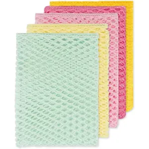 5 count Innovative Dish Washing Net Cloths,Scourer, Quick Dry,  for Washing Dishes 11" by 11"