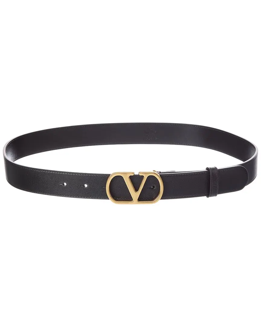 Valentino VLogo Leather Belt