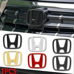 Car Hood Front Grill Rear Trunk H Emblem Logo Sticker For Honda Civic Mugen Accord Fit City Vezel CRV HRV Odyssey Jazz Prelude Insight Car Accessories