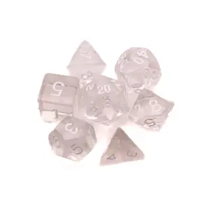 Clear Transparent Dice Set