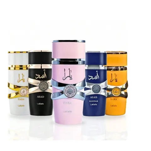 Lattafa Bundle | Yara Moi + Asad + Yara + Asad Zanzibar + Yara Tous | Unisex Fragrance | 100 ML - 3.4 OZ | Eau De Parfum | Vanilla - Cashmeran & Musk